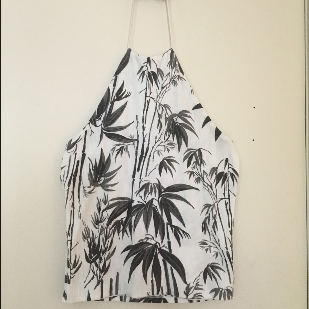 Super cute palm leaf halter top!!